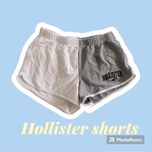 Hollister grey and white shorts, size S